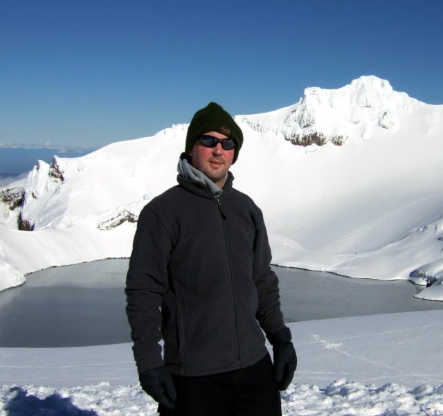 Pete with the Crater Lake 